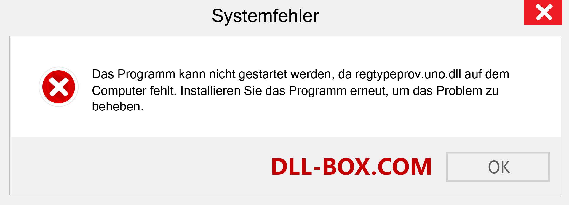 regtypeprov.uno.dll-Datei fehlt?. Download für Windows 7, 8, 10 - Fix regtypeprov.uno dll Missing Error unter Windows, Fotos, Bildern