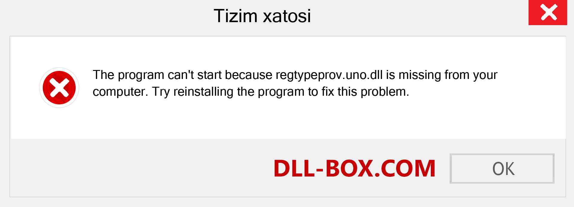 regtypeprov.uno.dll fayli yo'qolganmi?. Windows 7, 8, 10 uchun yuklab olish - Windowsda regtypeprov.uno dll etishmayotgan xatoni tuzating, rasmlar, rasmlar